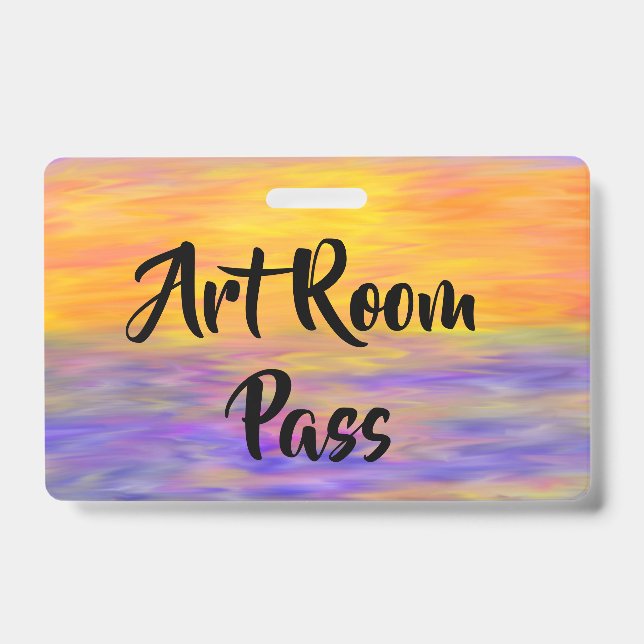Colorful and Fun School Pass ID Badge (Front)