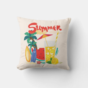 Colorful and Fun Summer Activities Cushion
