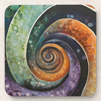 colorful and modern, design with spiral coaster