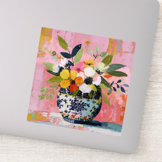 Colorful and Vibrant Vase of Flowers (Detail)