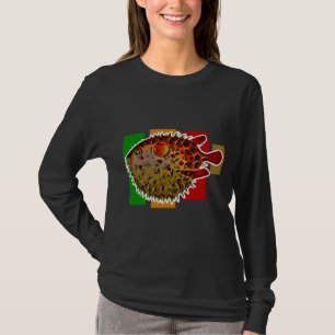 Colorful And Vintage Chubby Fish For Illustration. T-Shirt