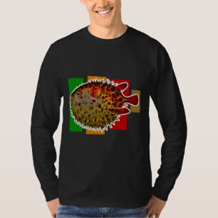 Colorful And Vintage Chubby Fish For Illustration. T-Shirt