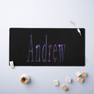 Colorful Andrew Name, Desk Mat
