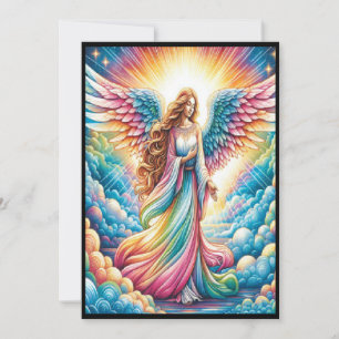 Colorful Angel Invitation