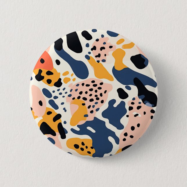 Colorful Animal Print 03 6 Cm Round Badge (Front)