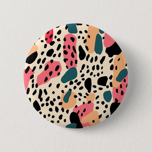 Colorful Animal Print 10 6 Cm Round Badge (Front)