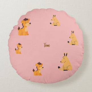 Colorful Animal Print Throw Pillow