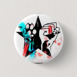 Colorful animal rights badge