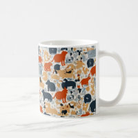 "Colorful Animal Silhouette Pattern Mug