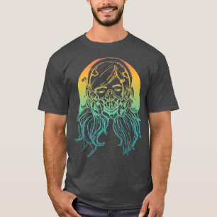 Colorful Anime Girl with Gas Mask Premium T-Shirt