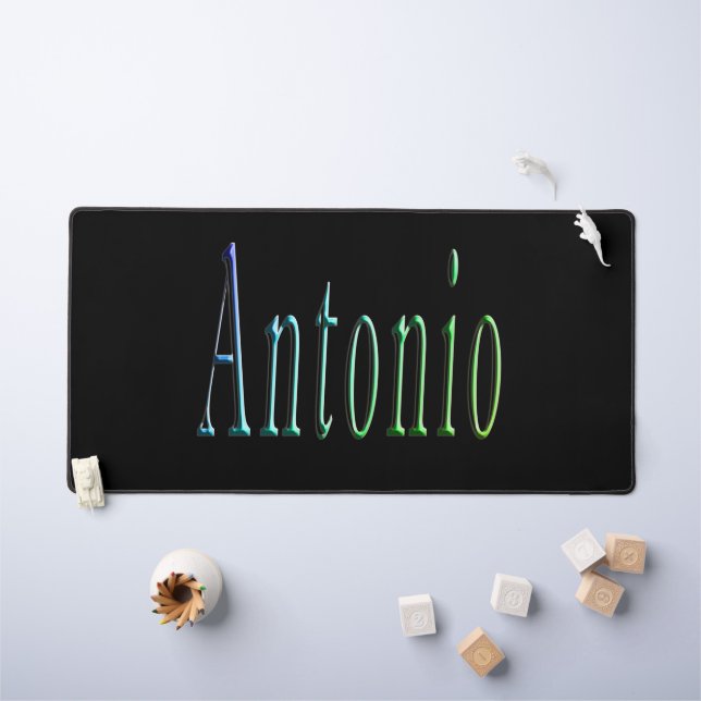 Colorful Antonio Name, Desk Mat (Kids Table)