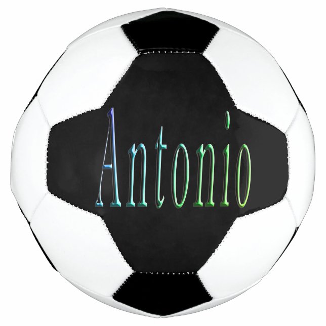 Colorful Antonio Name, Soccerball Football (Front)