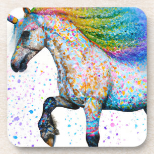 Colorful Appaloosa Unicorn Coaster