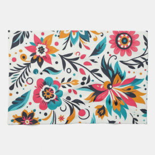 Colorful apron tea towel