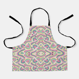 Colorful apron with a vibrant, intricate pattern