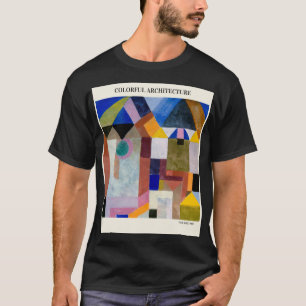 COLORFUL ARCHITECTURE by PAUL KLEE,Abstract vintag T-Shirt