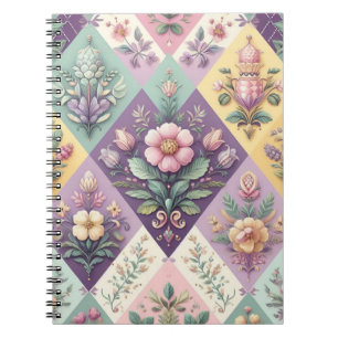 Colorful argyle pastel Easter/Spring Notebook