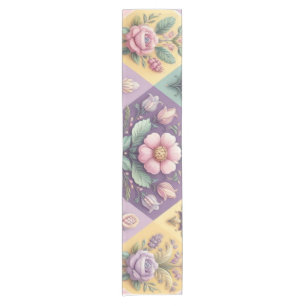 Colorful argyle pastel Easter/Spring Short Table Runner
