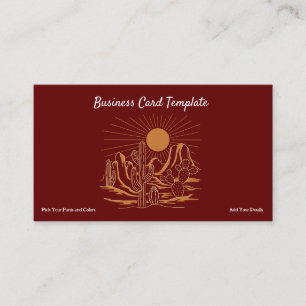 Colorful Arizona Southwestern Desert Business Card