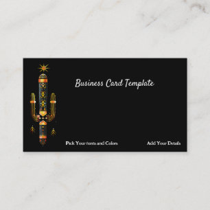 Colorful Arizona Southwestern Saguaro Cactus Business Card