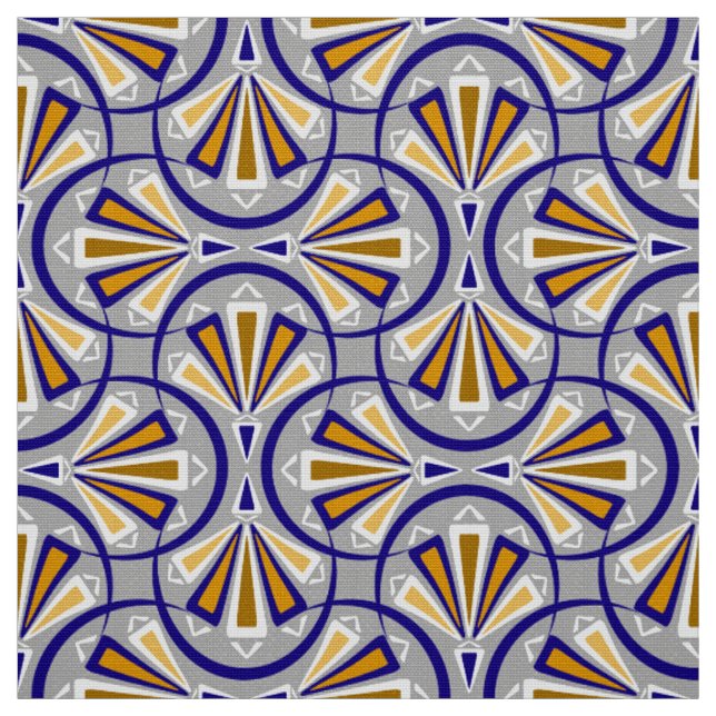 Colorful art deco pattern.  fabric (Swatch)