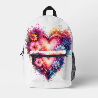 Colorful artistic heart backpack