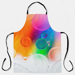 Colorful artistic image of oil drop on water, mode apron
