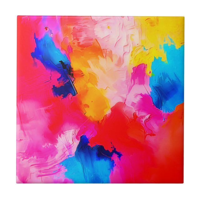 colorful  artistic patches  tile (Front)