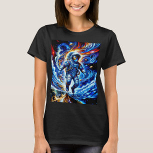 Colorful Astronaut Enjoying Space T-Shirt