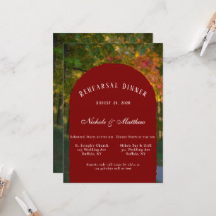 Colorful Autumn Day Rehearsal Dinner Invitation