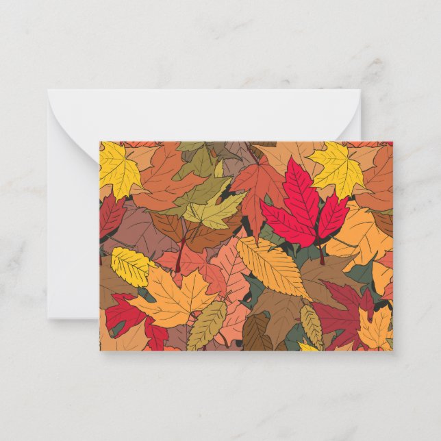 Colorful autumn leaves card (Front)