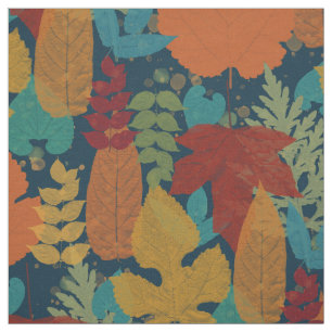 Colorful Autumn Leaves Fabric