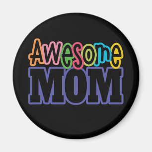 Colorful Awesome Mom Mother's Day   Magnet
