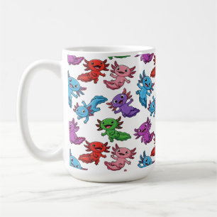 Colorful_Axolotl_Friends_Seamless_Pattern Coffee Mug