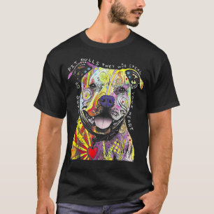 Colorful Baby Pitbull Terrier Lover Dad Mom Funny T-Shirt