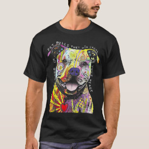 Colorful Baby Pitbull Terrier Lover Dad Mom Funny T-Shirt