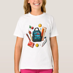 Colorful Back to School Supplies for Students T-Shirt