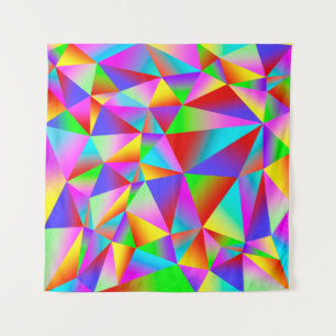 Colorful background from many multicolored triangl tapestry