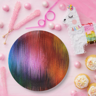 Colorful Background Pattern Paper Plate