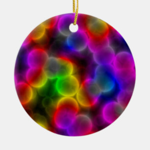 Colorful bacteria ceramic tree decoration