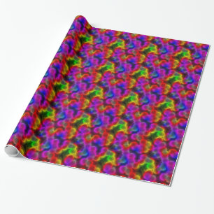 Colorful bacteria wrapping paper
