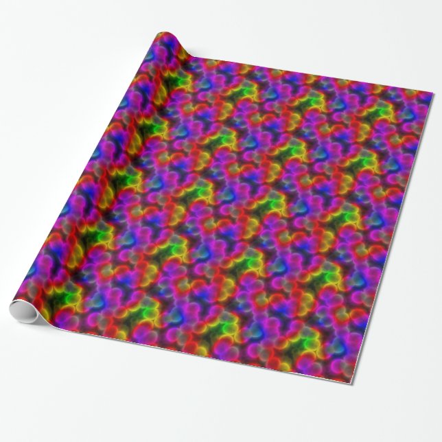 Colorful bacteria wrapping paper (Unrolled)