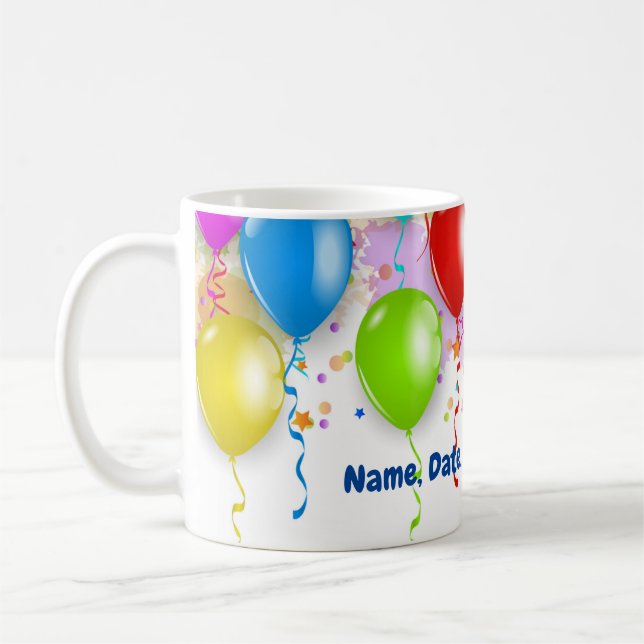 Colorful Balloon Mug - Customizable! (Left)