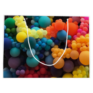 Colorful balloons large gift bag
