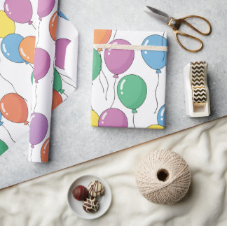 Colorful Balloons Pattern Wrapping Paper