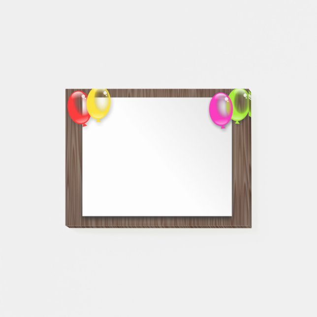 Colorful balloons post-it notes (Front)