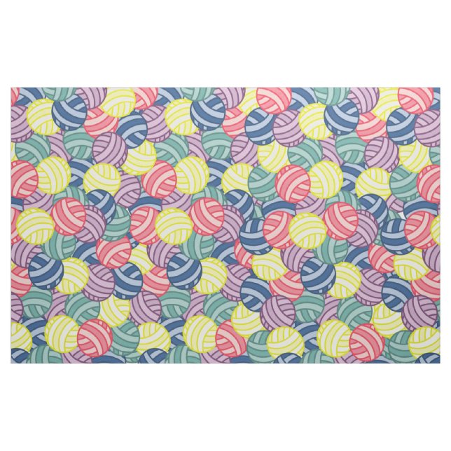 Colorful Balls of Yarn Fabric (Yard)