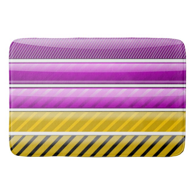 COLORFUL BAR PATTERN BATH MAT (Front)