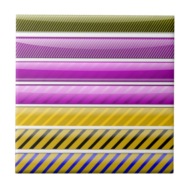COLORFUL BAR PATTERN TILE (Front)