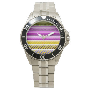 COLORFUL BAR PATTERN WATCH